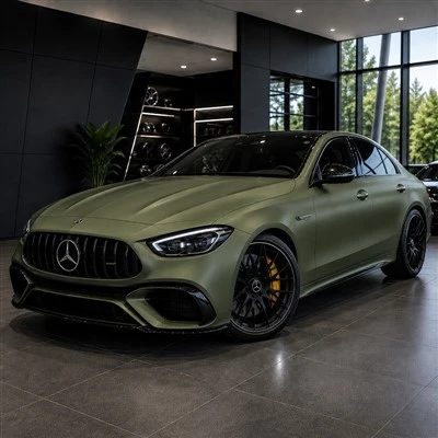 TPU Satin Military Green 7,5 Mil Car Color Change Wrap Film